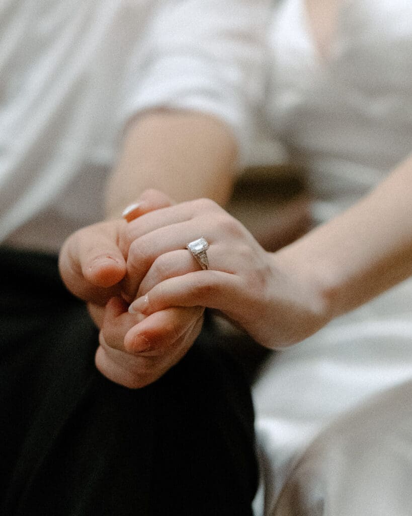 The kirby dallas engagement photos ring holding hands