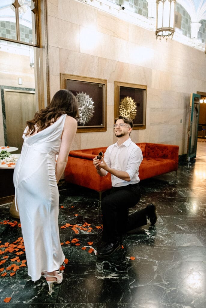 The kirby dallas engagement photos ring proposal